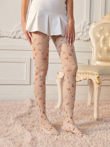 Floral Pattern TIghts - Modestly Yours