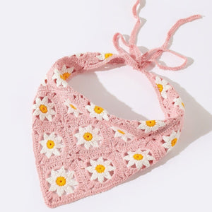 Avigail Designs (TM) Pink Flower Pattern Crochet Hair Band