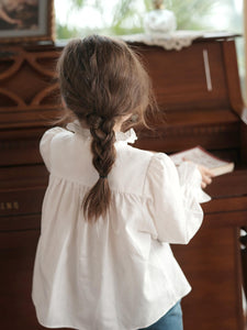Girls Ruffle Peasant Blouse - Modestly Yours