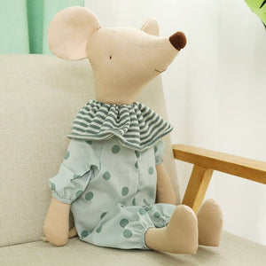 Modestly Yours, Canada holiday 35cm / green Cotton Cottagecore Mouse Family, Collectors Edition