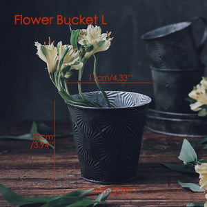 Iron Flower Bucket - Modestly Yours