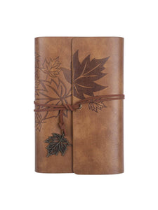 Modestly Yours Notebooks Leaf Decor Notebook, Coffee Brown