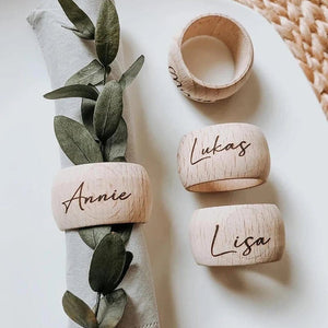 Personalized Wooden Napkin Ring - Modestly Yours