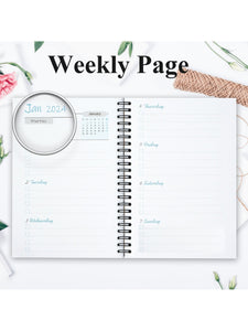 Modestly Yours Planners A5 2024 Planner Weekly and Monthly Hardcover