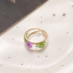 Pressed Flower Ring, Adjustable - Modestly Yours