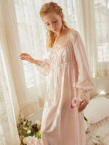 Princess Empire Cotton Sleepwear, S, M, L in White or Pink - Modestly Yours