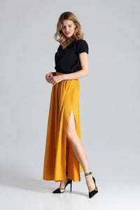Figl Skirts Long Skirt Mustard Figl