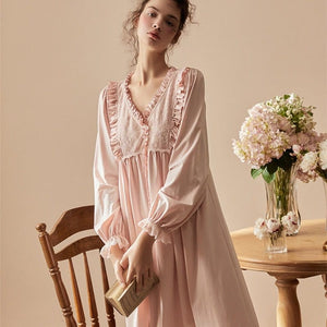Modestly Yours sleepwear Adelia Empire, Cotton Sleepwear, White or Pink (S-L)