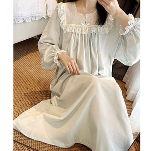 Modestly Yours, Canada sleepwear blue / S Anne of Avonlea, White Cotton Nightdress (S-XL)