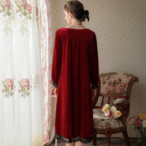 Modestly Yours, Canada sleepwear French Court Velour Nightgown, M-XL