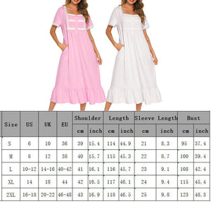 Avigail Designs (TM) Sleepwear Victoria Sweet Embroidered Nightgown, Short Sleeve, S-L