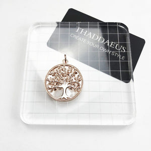 Tree of Life Jewelry Pendant, Sterling Silver in Rose Gold - Modestly Yours