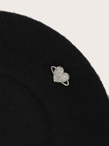 Modestly Yours Women Beret Hats Rhinestone Bow Decor Beret